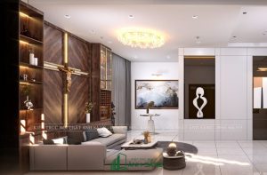 Nội thất phòng khách phong cách tôn giáo