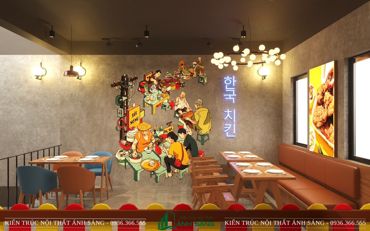 Nội thất nhà hàng gà rán