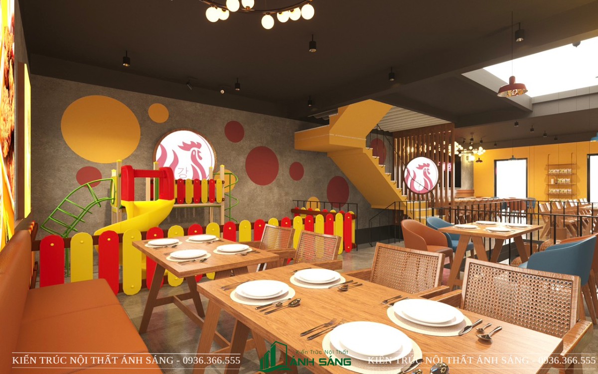 Nội thất nhà hàng gà rán