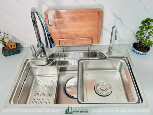 Chậu GT047848 Premium và Vòi rửa RL986